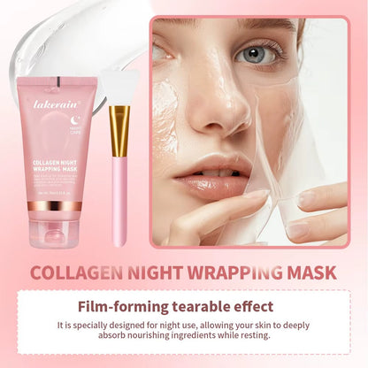 Collagen Wrapping Mask & Brush Set – Korean Glow Facial Treatment