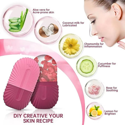 Ice Face Roller – Silicone Ice Mold for Facial Massage & Pore Tightening