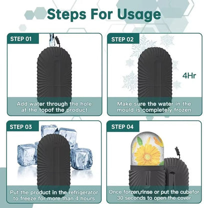Ice Face Roller – Silicone Ice Mold for Facial Massage & Pore Tightening