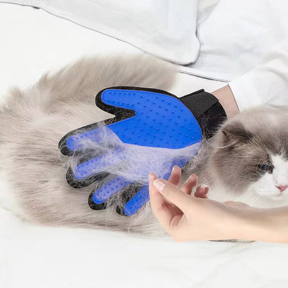 Pet Grooming Glove | Cat & Dog Deshedding Brush & Massage Mitt for All Coat Types