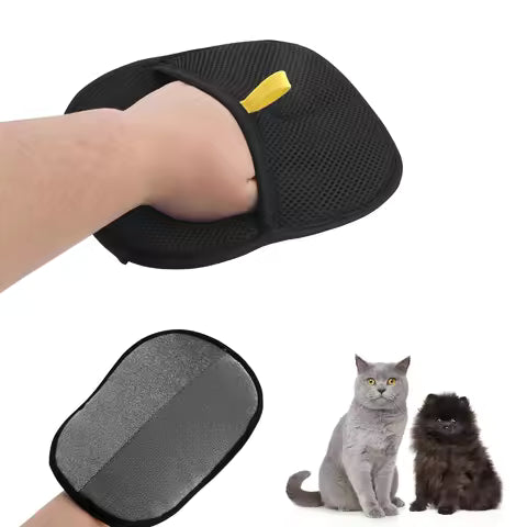 Pet Grooming Glove | Cat & Dog Deshedding Brush & Massage Mitt for All Coat Types